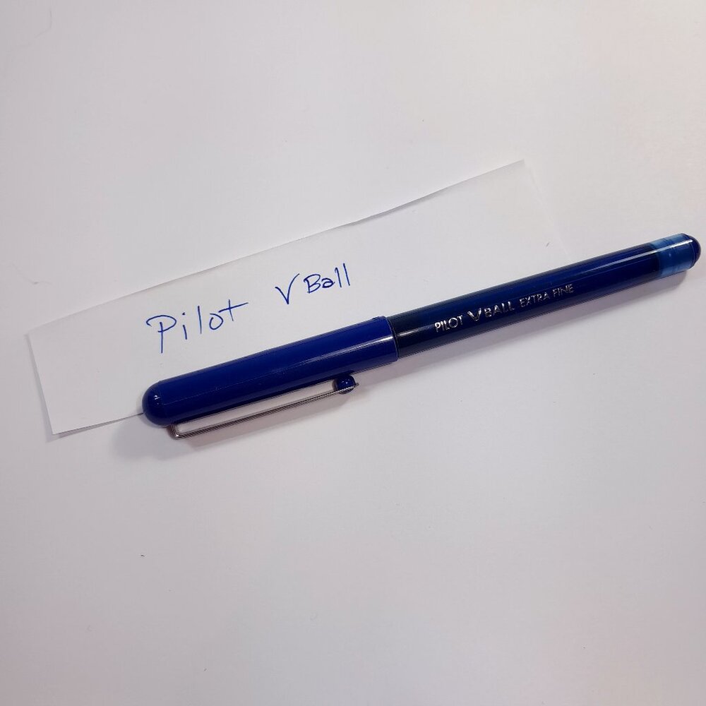 Vintage Pilot Vball Extra Fine pen Blue Ink Rolling Ball v-ball cap capped works